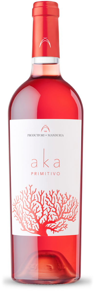Bottiglia di Aka Primitivo Rosato Produttori di Manduria