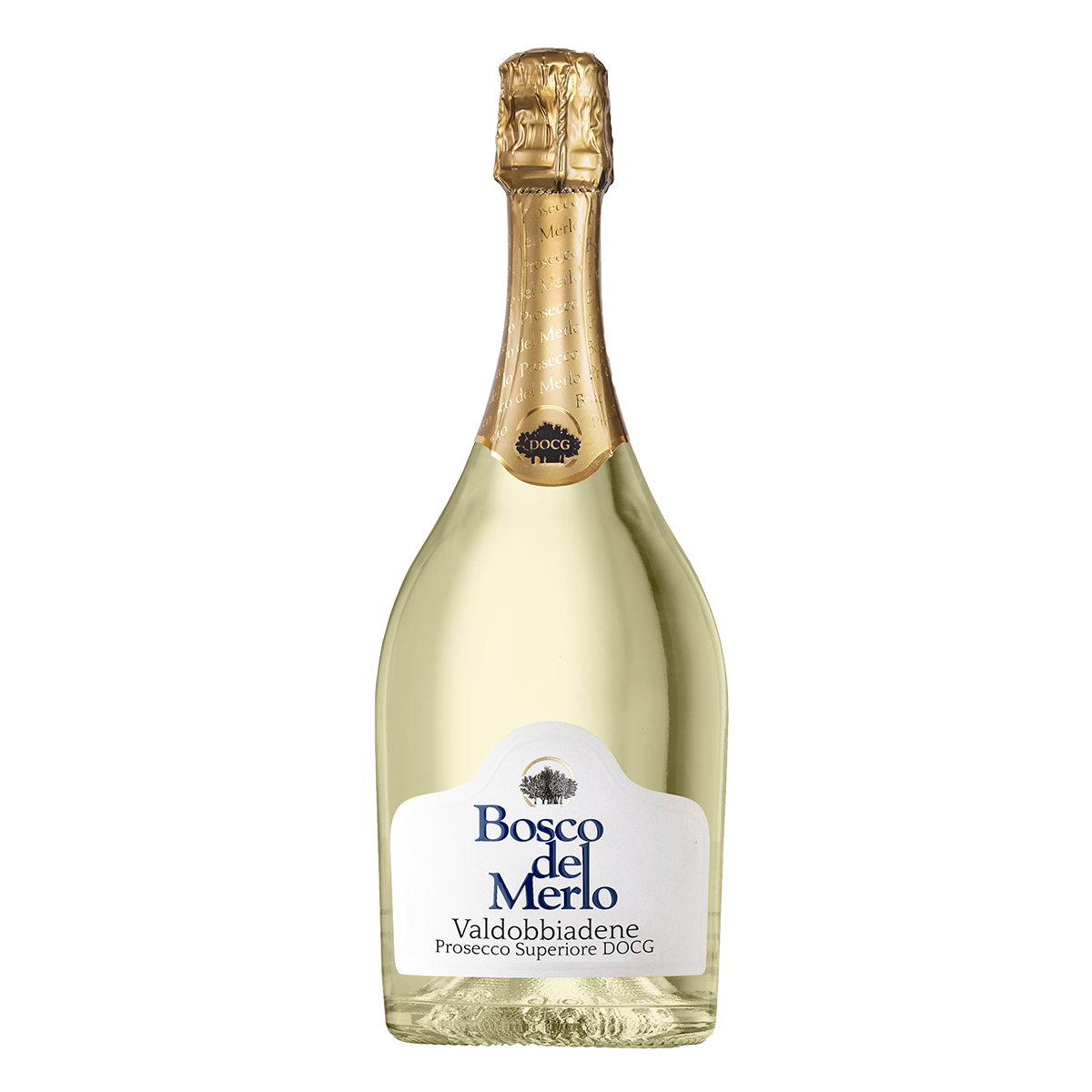 Bottiglia di Valdobbiadene Prosecco Superiore Bosco del Merlo